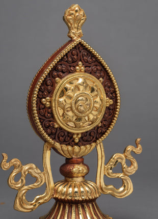 Wheel Of The Law And A Pair Of Crouching Deer | Buddhist Symbol