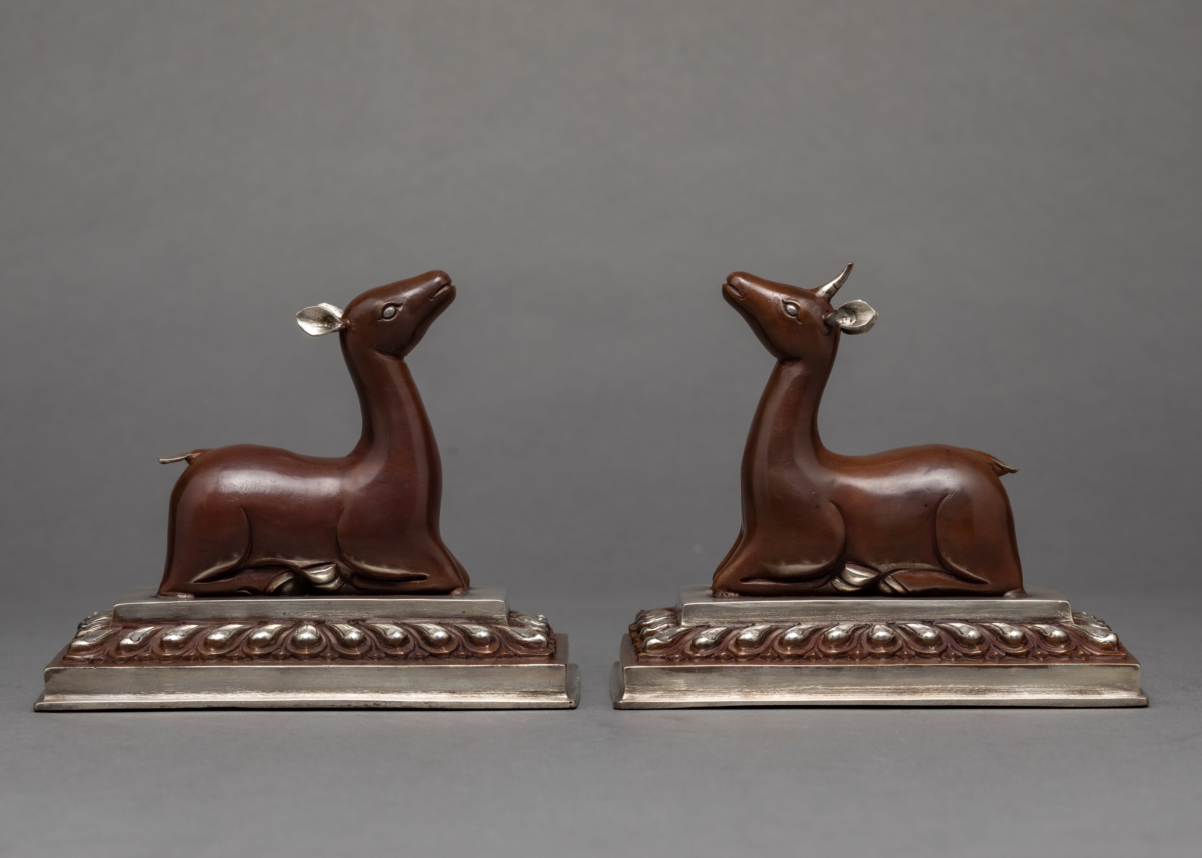 The Wheel Of The Law | Hand-crafted Dharma Chakra and Two Deer
