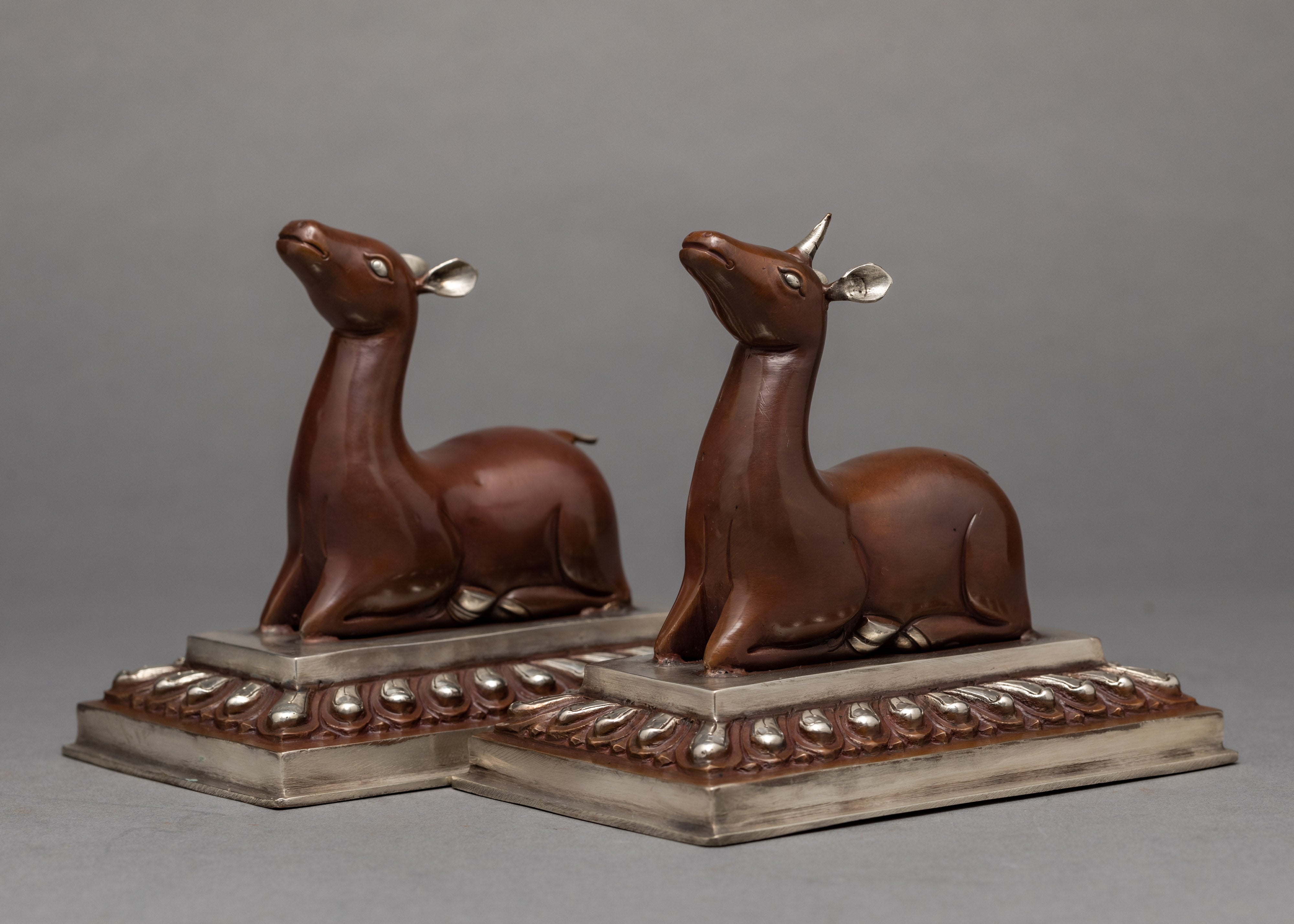 The Wheel Of The Law | Hand-crafted Dharma Chakra and Two Deer
