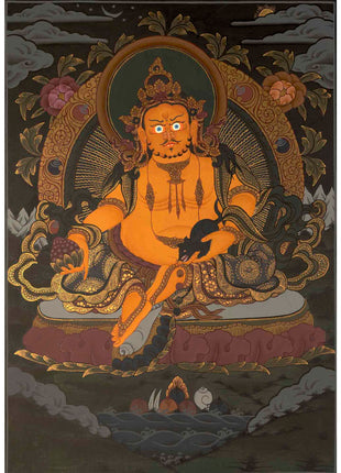 Deity Of Wealth Thangka | Traditional Tibetan Art | Wall Decors