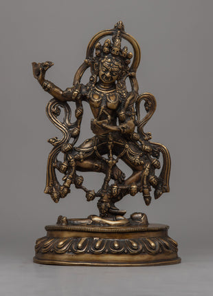 Brass Dorje Phagmo Statue