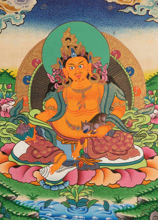 Jambala Kubera Thangka | Buddhist Wall Decors