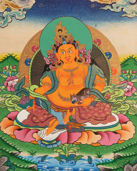 Jambala Kubera Thangka | Buddhist Wall Decors
