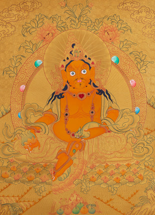 Dzambala Thangka Painting | Traditional Himalayan Art