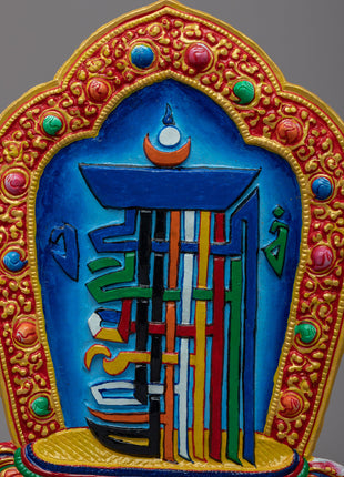 Kalachakra Mantra Symbol | Tibetan Spiritual Artifact for Meditation & Enlightenment