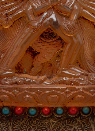 Chakrasamvara Thanka  For Wall Decor | Crystal Stone Statue