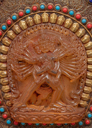 Chakrasamvara Thanka  For Wall Decor | Crystal Stone Statue