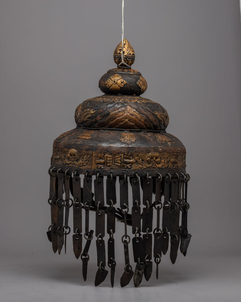 Ceremonial Tibetan Crown | Symbolizing Enlightenment and Wisdom