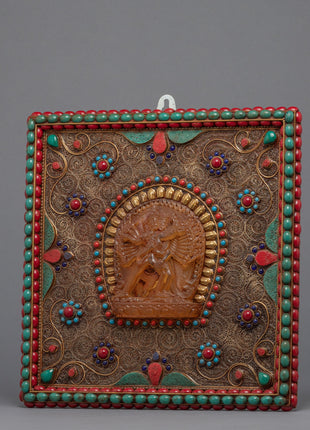 Chakrasamvara Thanka  For Wall Decor | Crystal Stone Statue