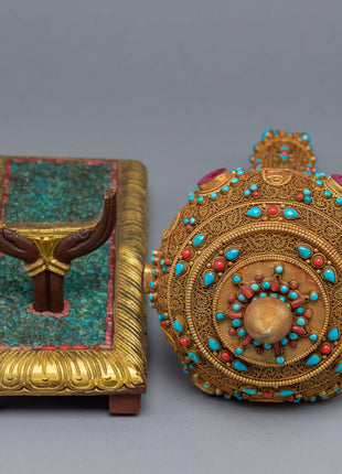 Prayer Wheel Buddhist | 24k Gold Plated