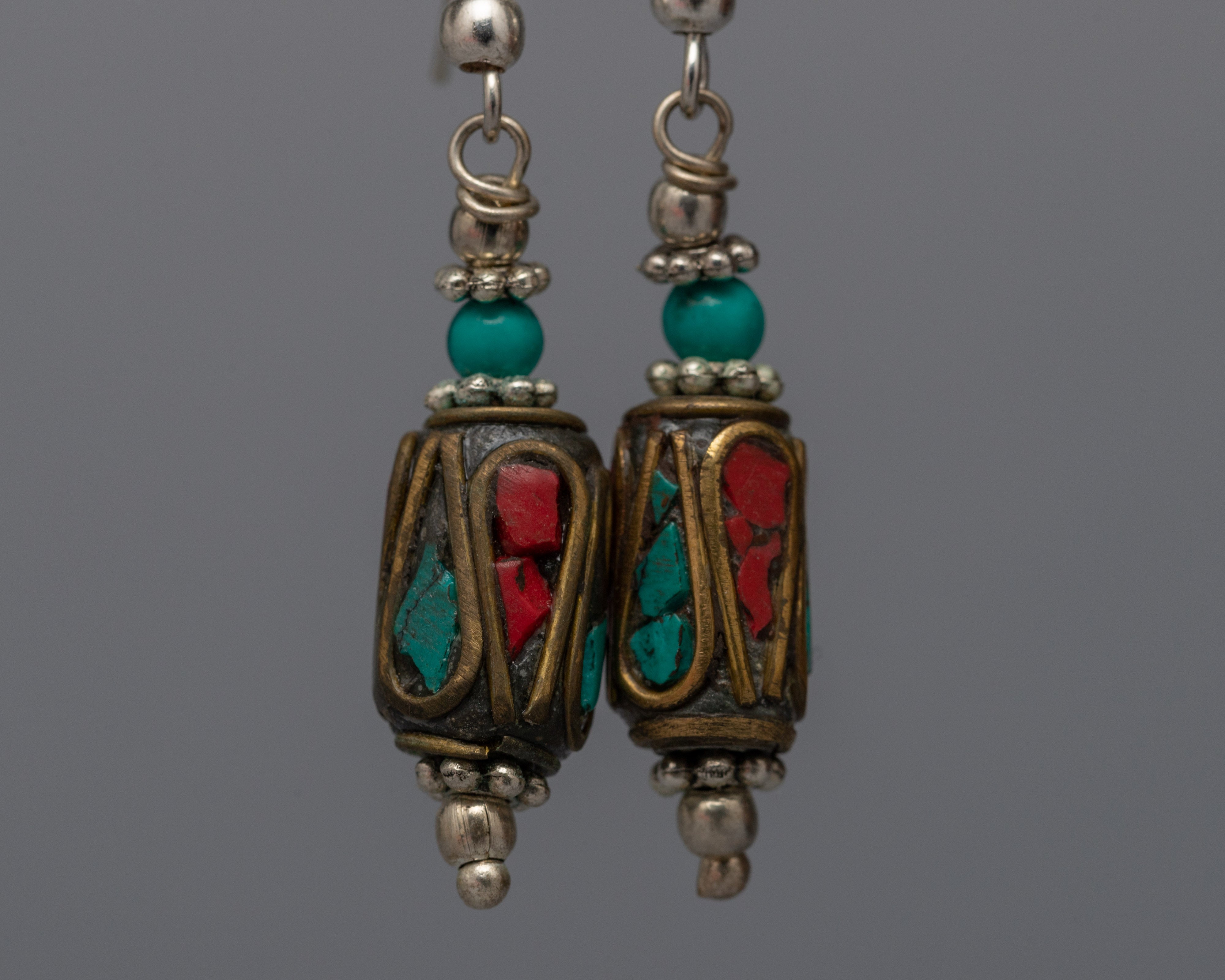 Buddhist Earrings | Tibetan Jewelry
