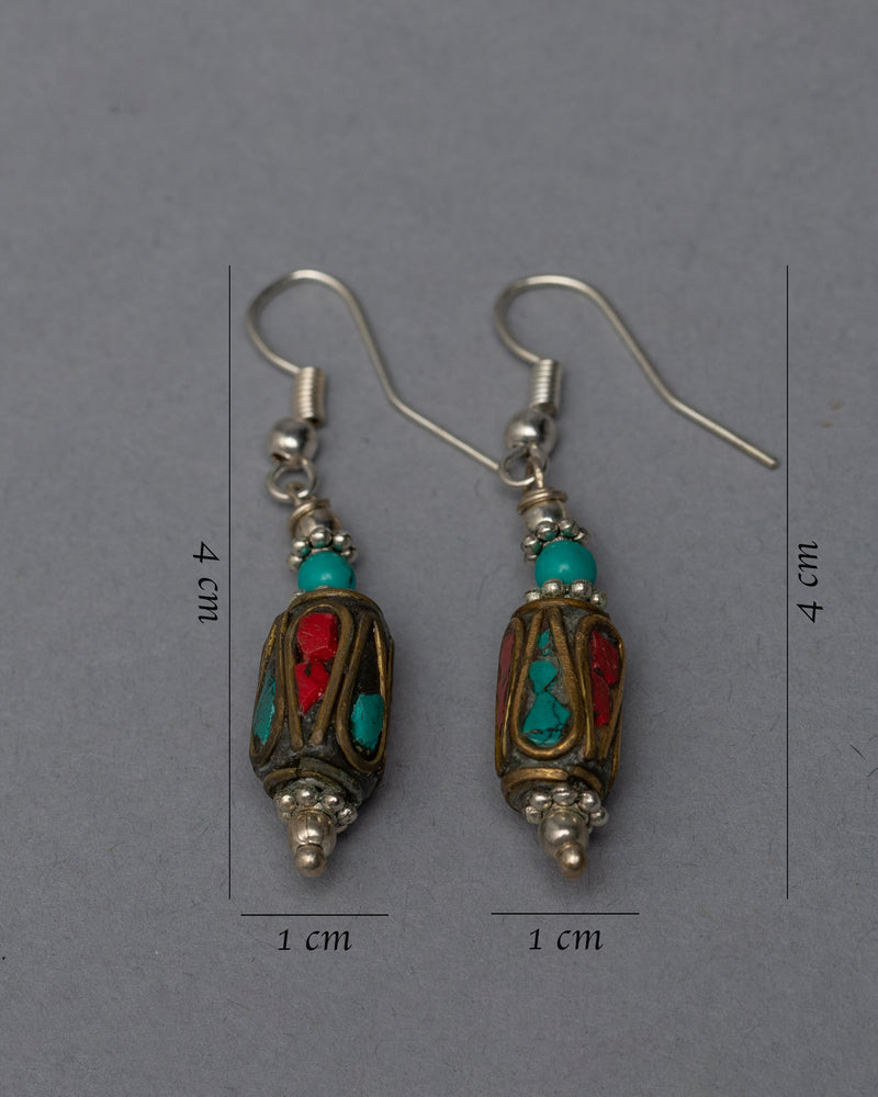 Buddhist Earrings | Tibetan Jewelry