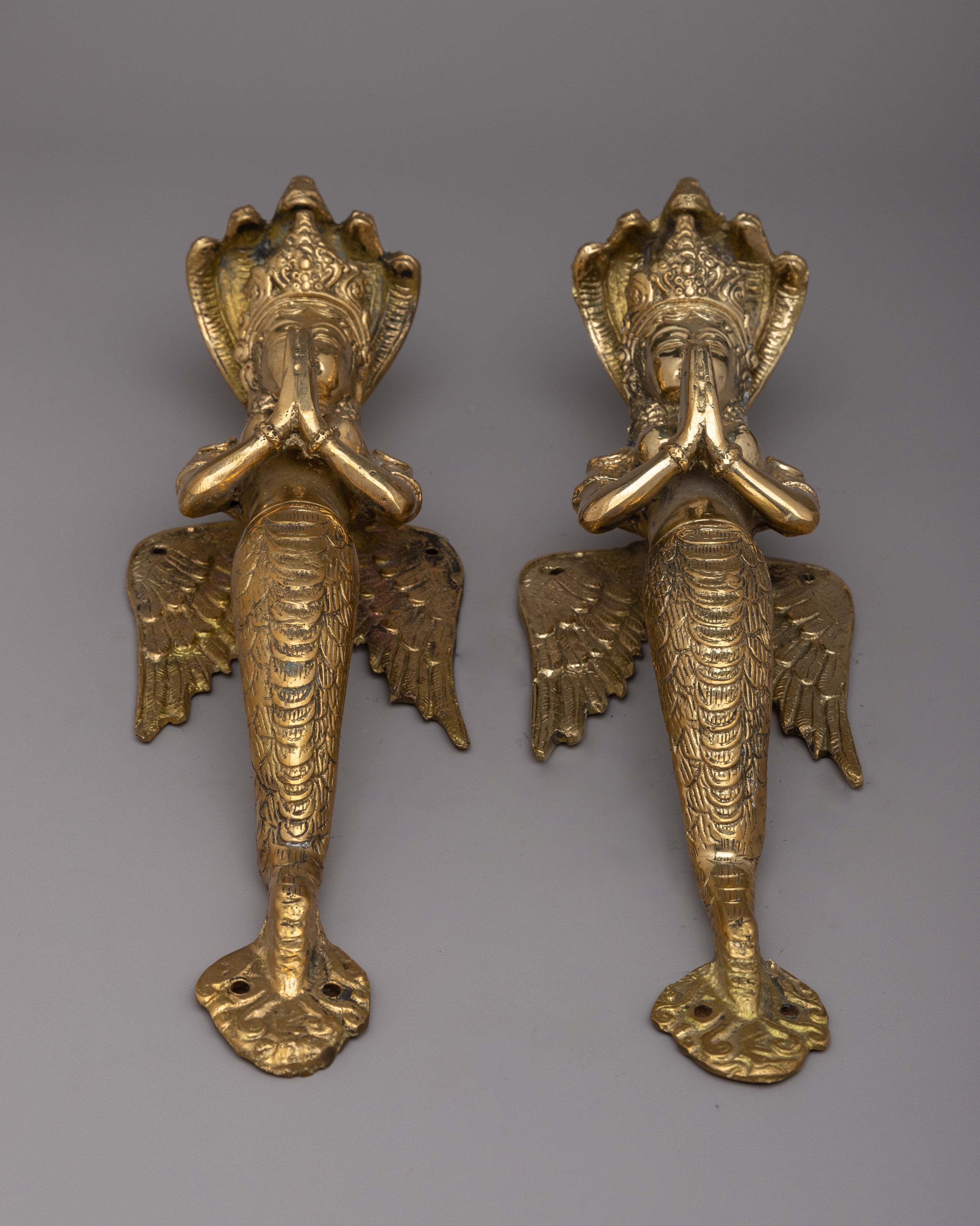 Snake Queen Door Handle | Himalayan Traditional Artwork
