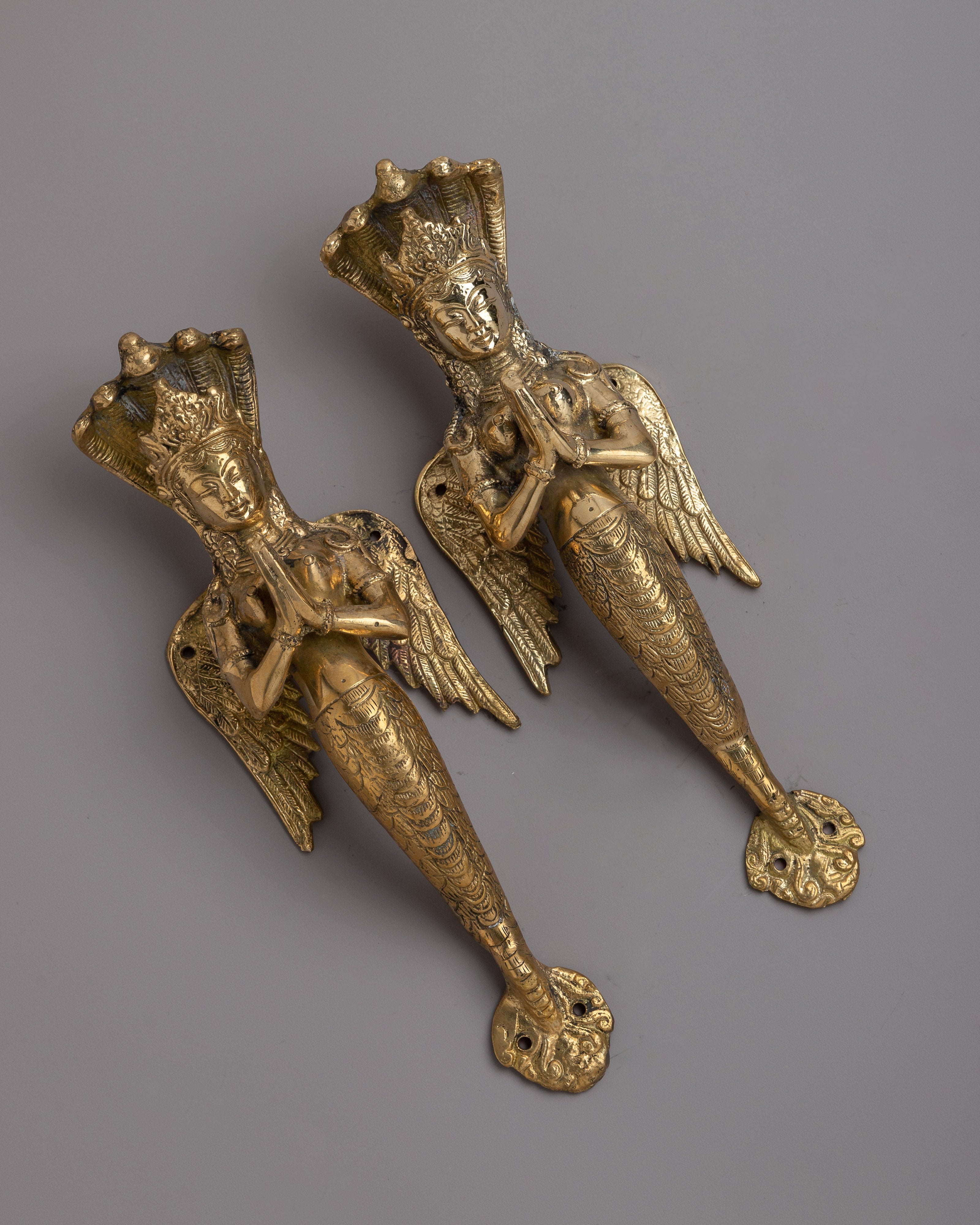 Snake Queen Door Handle | Himalayan Traditional Artwork