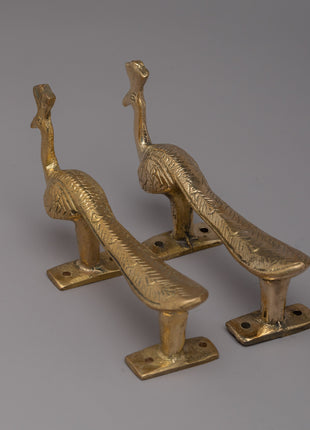 Peacock Door Brass Handle Set | Experience the Splendor of Nature in Your Home
