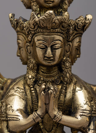 1000 Armed Chenrezig Brass Statue | Bodhisattva of Compassion