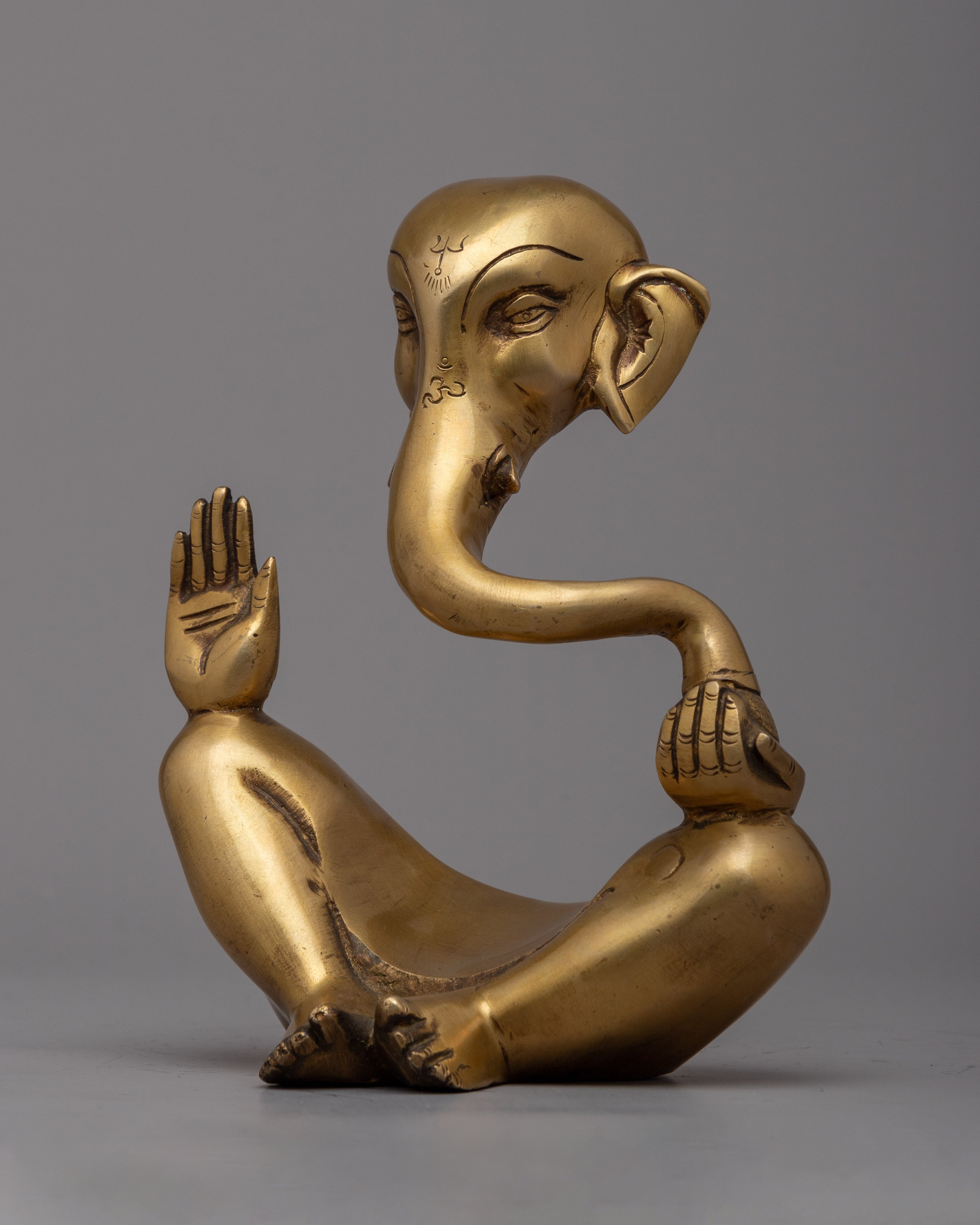 Ganesh Brass Statue | Traditional Figurine Of Hindu Deity