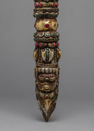 Buddhist Kila Dagger | 24K Gold Plated Phurba