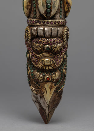 Buddhist Kila Dagger | 24K Gold Plated Phurba