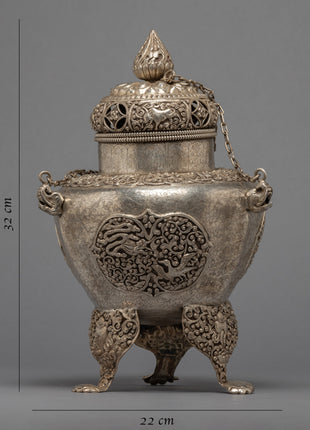 Enclosed Incense Burner | Handcrafted Tibetan Art