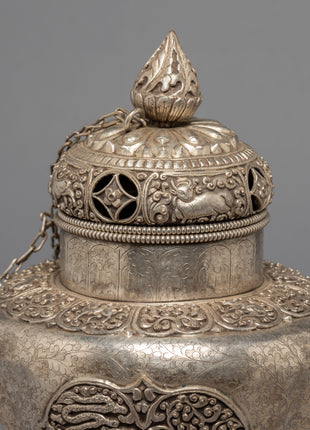 Enclosed Incense Burner | Handcrafted Tibetan Art