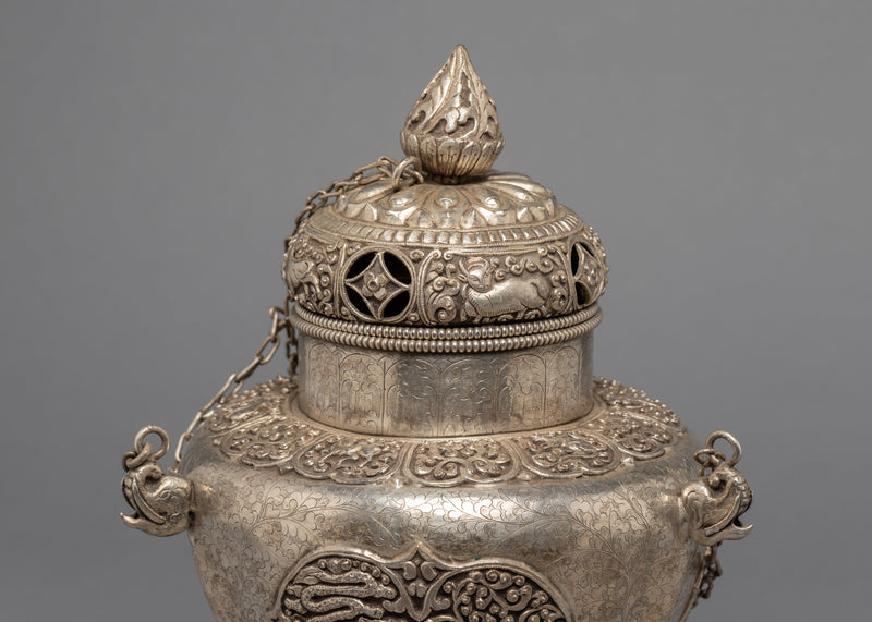 Enclosed Incense Burner | Handcrafted Tibetan Art