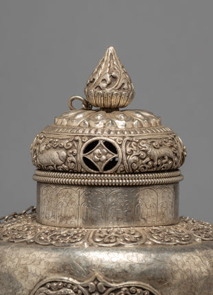 Enclosed Incense Burner | Handcrafted Tibetan Art