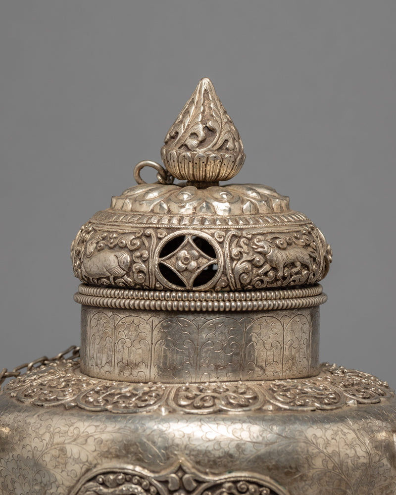 Enclosed Incense Burner | Handcrafted Tibetan Art
