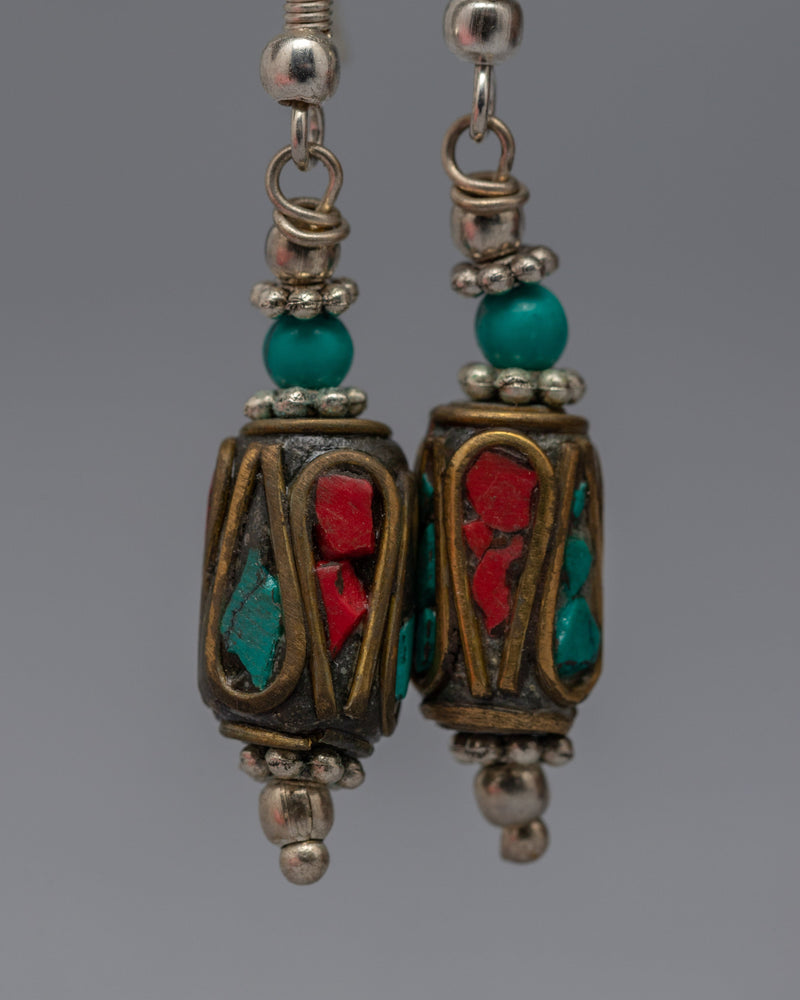 Buddhist Earrings | Tibetan Jewelry