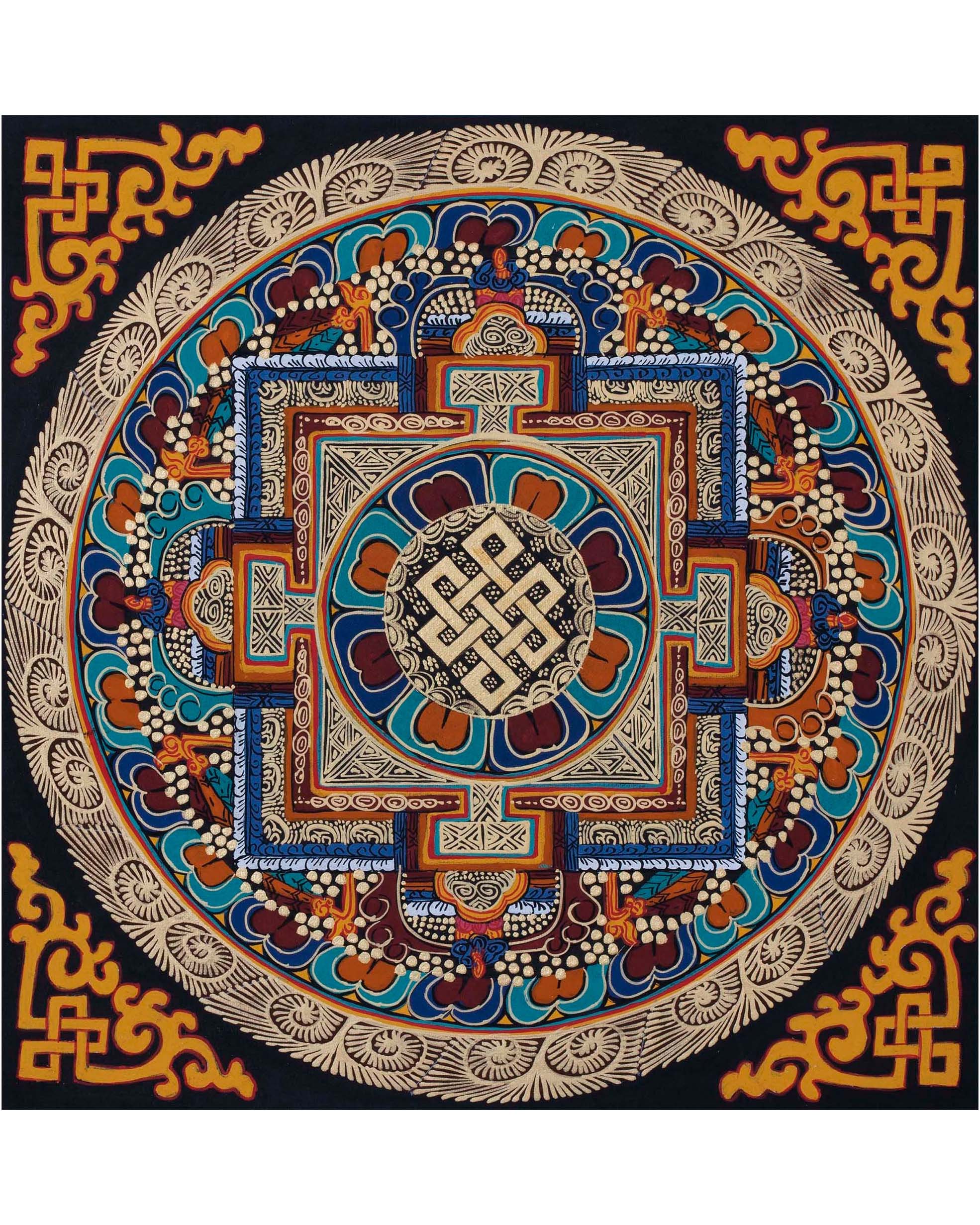 Endless Knot Mandala | Tibetan Thangka Art