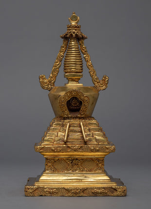 24K gold Plated Stupa
