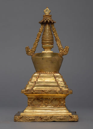 24K Gold Plated Stupa |Tibetan Buddhism Stupa