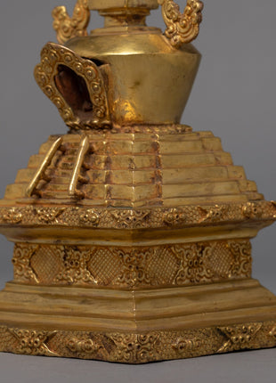 24K Gold Plated Stupa |Tibetan Buddhism Stupa