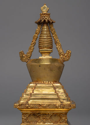 24K Gold Plated Stupa |Tibetan Buddhism Stupa
