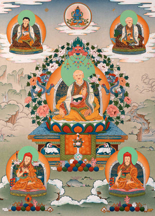 Five sakya masters thangka sakyapa sachen kunga nyingpo