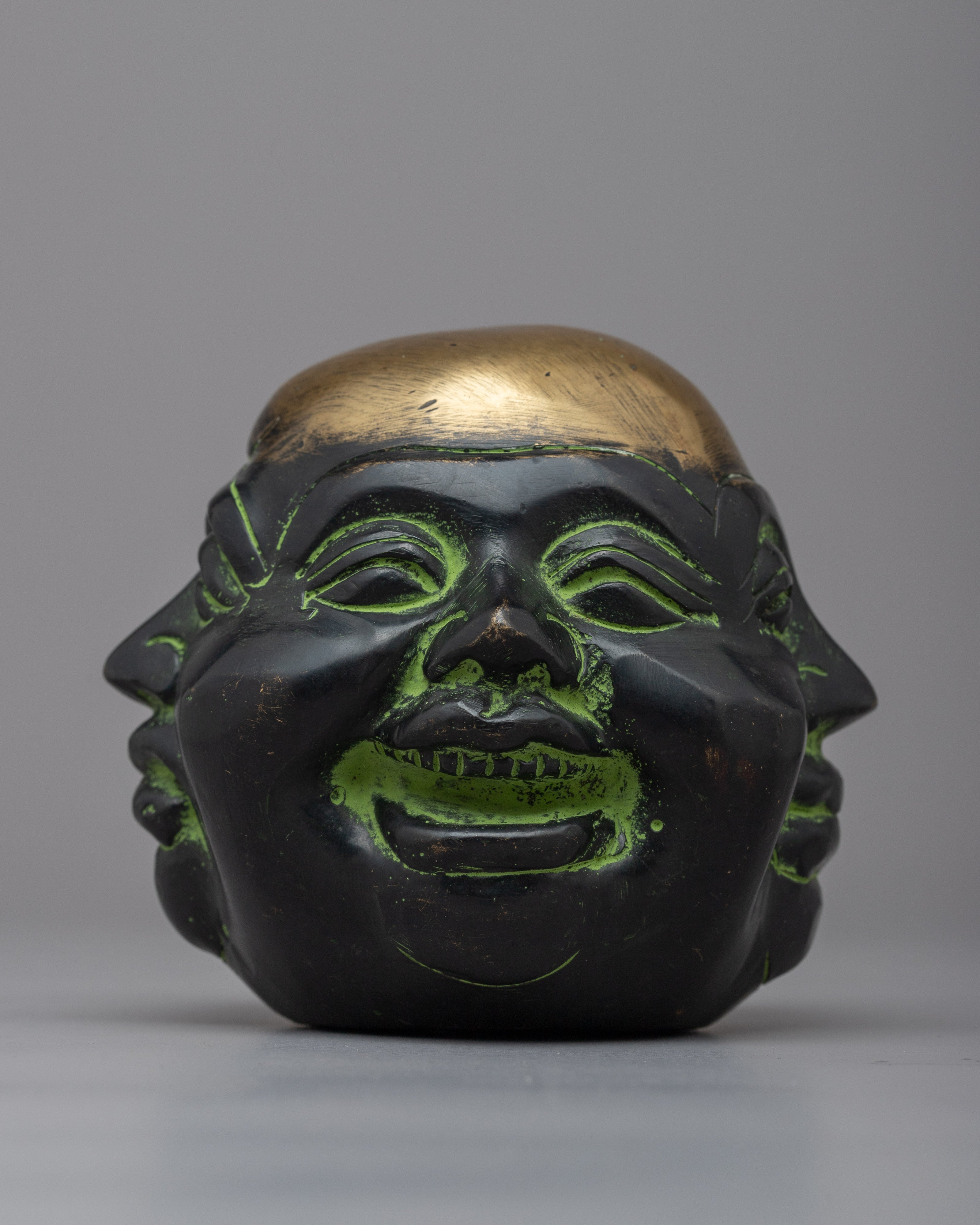 Buddha Head with Four Faces | Serene and Spiritual Sculpture for Tranquility