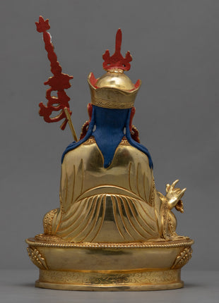 Traditionally Hand-Crafted Guru Rinpoche Prayer Statue | Lotus Born Master Padmasambhava Art