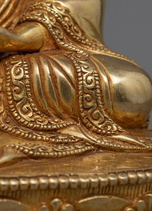 Traditionally Hand-Crafted Guru Rinpoche Prayer Statue | Lotus Born Master Padmasambhava Art