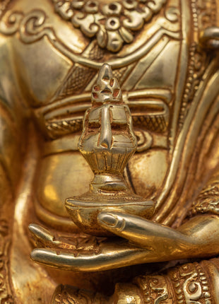 Traditionally Hand-Crafted Guru Rinpoche Prayer Statue | Lotus Born Master Padmasambhava Art