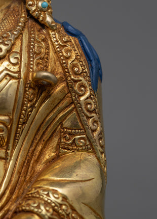 Traditionally Hand-Crafted Guru Rinpoche Prayer Statue | Lotus Born Master Padmasambhava Art