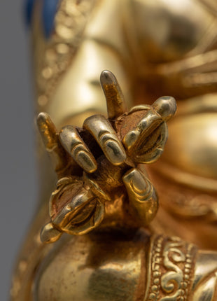 Traditionally Hand-Crafted Guru Rinpoche Prayer Statue | Lotus Born Master Padmasambhava Art