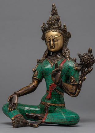 Green Tara Indoor Sculpture  | TIbetan Art Work
