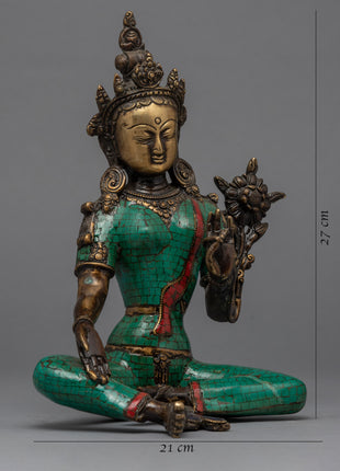 Green Tara Indoor Sculpture  | TIbetan Art Work