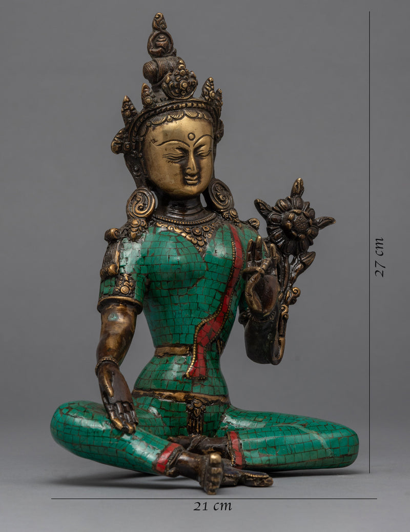 Green Tara Indoor Sculpture  | TIbetan Art Work