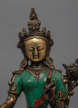 Green Tara Indoor Sculpture  | TIbetan Art Work