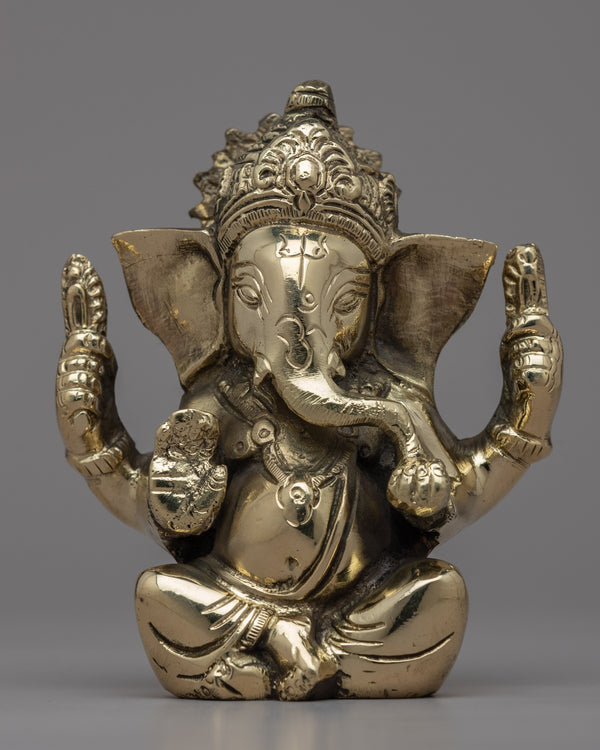 Ganesha Mantra Practice Statue | Traditionally Hand-crafted Sculpture