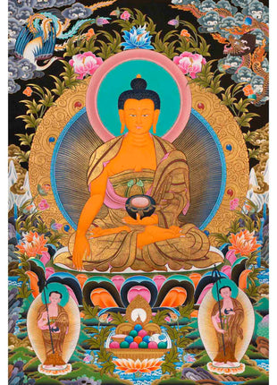 Gautama Buddha Thangka | Tibetan Buddhist Painting | Wall Decors