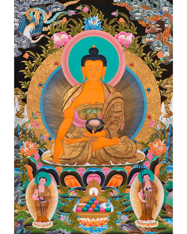 Gautama Buddha Thangka | Tibetan Buddhist Painting | Wall Decors