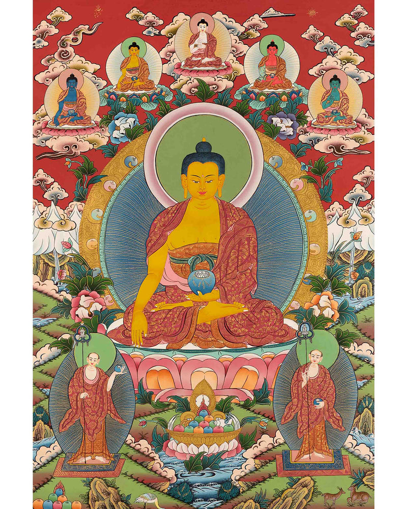 Gautama Buddha Thangka | Gift For Buddhist | Wall Decoration Art