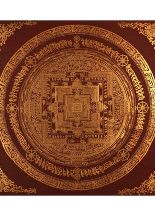 Gold Style Mandala | Buddhist Mandala Thangka